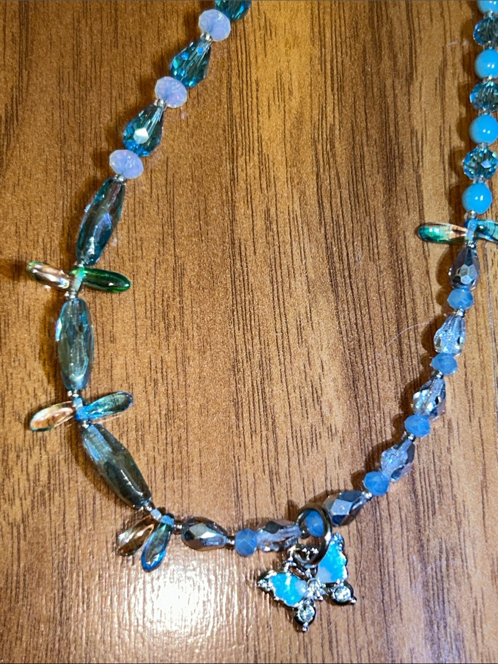 Authentic Anna Sui Butterfly 🦋 Asymmetrical Beaded Necklace